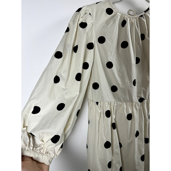 Mod Preppy Coquette Prairiecore Farmcore Cottagecore Polka Dot Maxi Dress XS - Picture 3 of 10